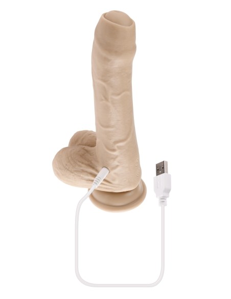 EVOLUCIONADO PEEK A BOO DILDO VIBRADOR 8 PULGADAS LUZ