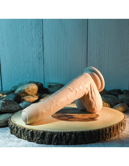 EVOLUCIONADO PEEK A BOO DILDO VIBRADOR 8 PULGADAS LUZ