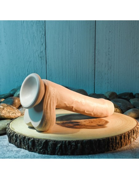 EVOLUCIONADO PEEK A BOO DILDO VIBRADOR 8 PULGADAS LUZ