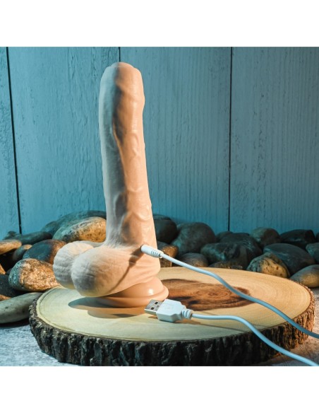 EVOLUCIONADO PEEK A BOO DILDO VIBRADOR 8 PULGADAS LUZ