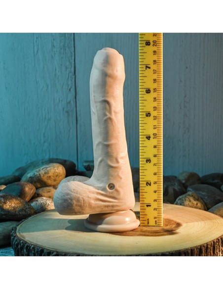 EVOLUCIONADO PEEK A BOO DILDO VIBRADOR 8 PULGADAS LUZ