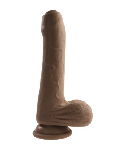 EVOLUCIONADO PEEK A BOO DILDO VIBRADOR 8 PULGADAS OSCURO