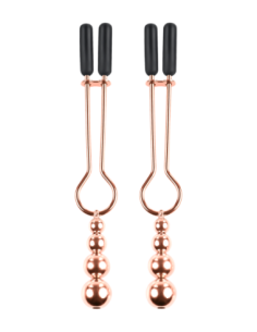 PINZAS PARA PEZONES CON CUENTAS SELOPA ORO ROSA 2