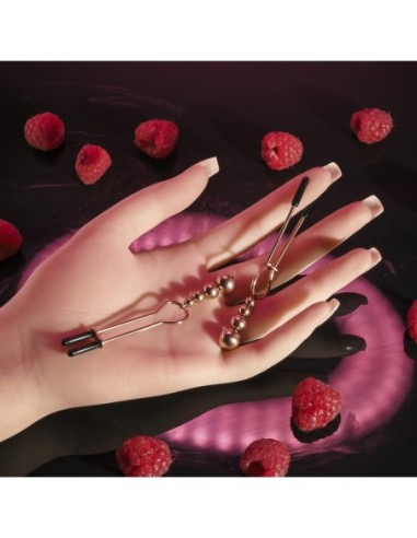 PINZAS PARA PEZONES CON CUENTAS SELOPA ORO ROSA