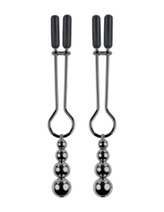 PINZAS PARA PEZONES CON CUENTAS SELOPA CROMADO NEGRO 2