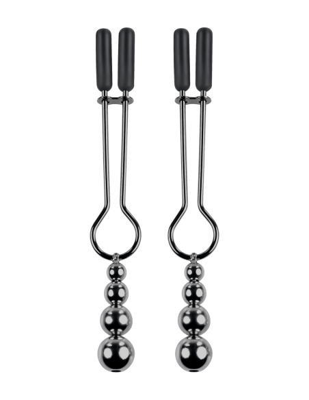 PINZAS PARA PEZONES CON CUENTAS SELOPA CROMADO NEGRO