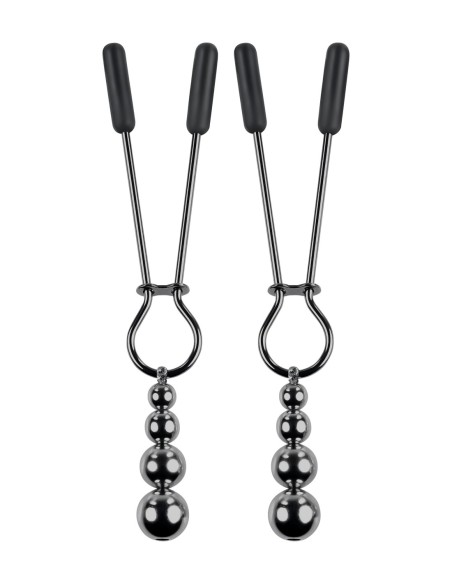 PINZAS PARA PEZONES CON CUENTAS SELOPA CROMADO NEGRO