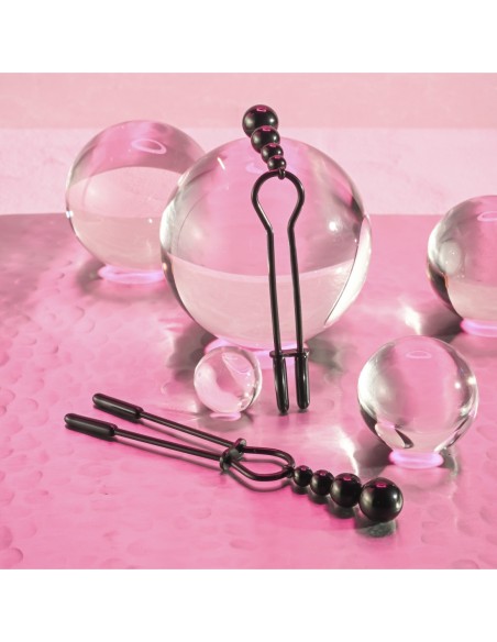 PINZAS PARA PEZONES CON CUENTAS SELOPA CROMADO NEGRO