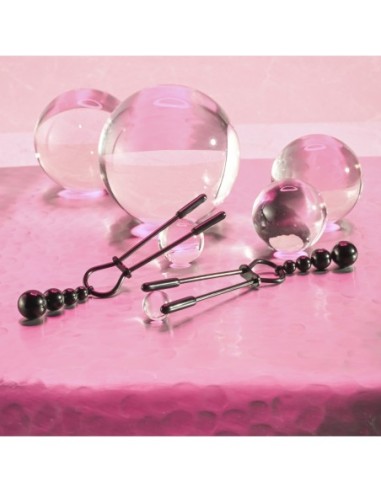 PINZAS PARA PEZONES CON CUENTAS SELOPA CROMADO...