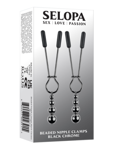 PINZAS PARA PEZONES CON CUENTAS SELOPA CROMADO...