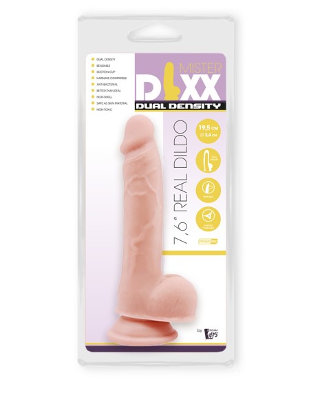 SEÑOR. CONSOLADOR DIXX DE DOBLE DENSIDAD DE 7,6 PULGADAS