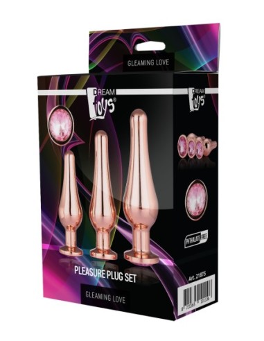 SET AMOR RELUCIENTE PLACER ORO ROSA