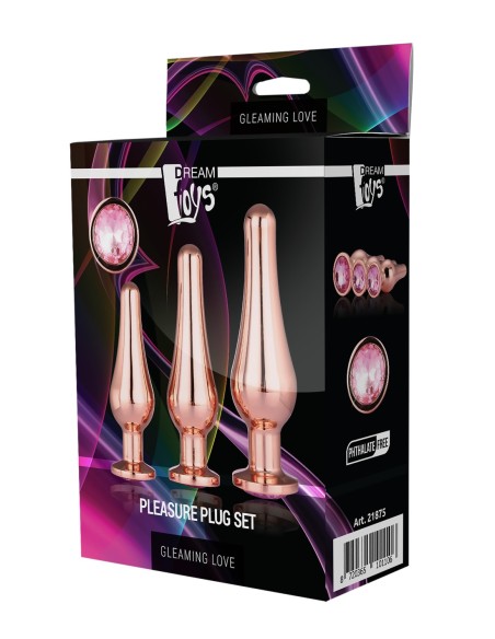 SET AMOR RELUCIENTE PLACER ORO ROSA