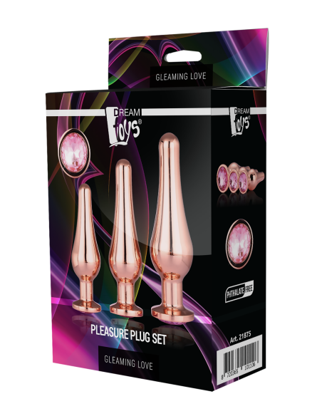 SET AMOR RELUCIENTE PLACER ORO ROSA