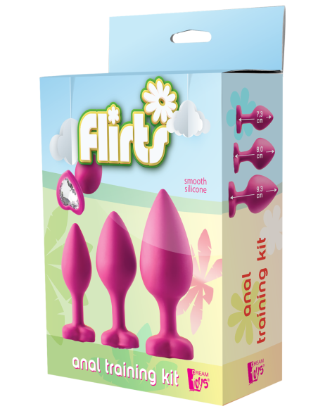 KIT DE ENTRENAMIENTO ANAL FLIRTS GEM STONE ROSA