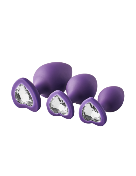 KIT DE ENTRENAMIENTO ANAL FLIRTS PIEDRA GEMA PÚRPURA