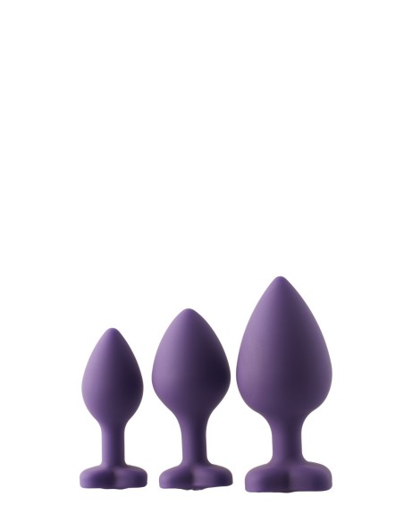 KIT DE ENTRENAMIENTO ANAL FLIRTS PIEDRA GEMA PÚRPURA