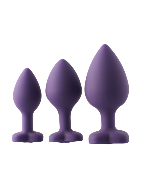 KIT DE ENTRENAMIENTO ANAL FLIRTS PIEDRA GEMA PÚRPURA