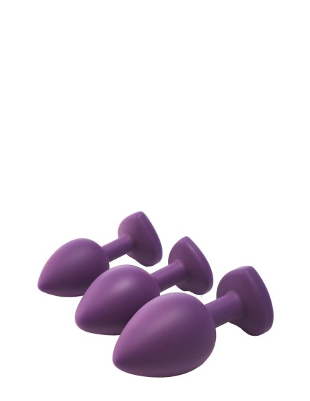 KIT DE ENTRENAMIENTO ANAL FLIRTS PIEDRA GEMA PÚRPURA