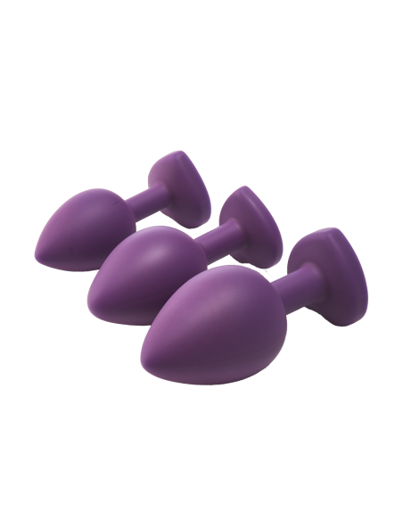 KIT DE ENTRENAMIENTO ANAL FLIRTS PIEDRA GEMA PÚRPURA