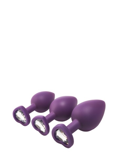 KIT DE ENTRENAMIENTO ANAL FLIRTS PIEDRA GEMA PÚRPURA