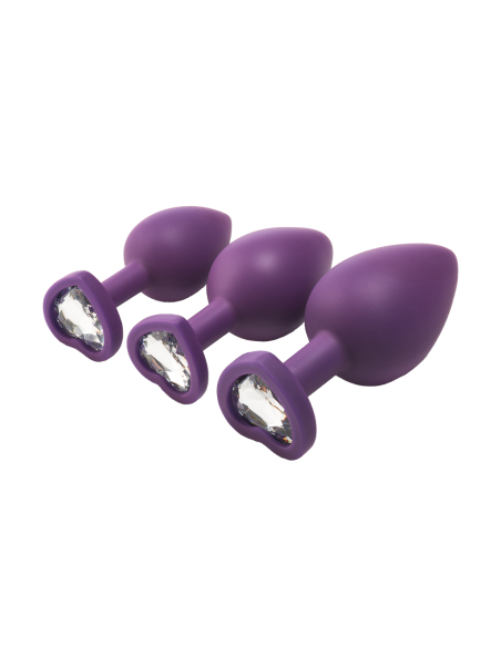 KIT DE ENTRENAMIENTO ANAL FLIRTS PIEDRA GEMA PÚRPURA