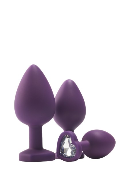 KIT DE ENTRENAMIENTO ANAL FLIRTS PIEDRA GEMA PÚRPURA