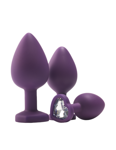 KIT DE ENTRENAMIENTO ANAL FLIRTS PIEDRA GEMA PÚRPURA