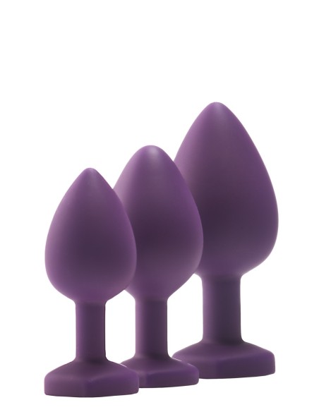 KIT DE ENTRENAMIENTO ANAL FLIRTS PIEDRA GEMA PÚRPURA