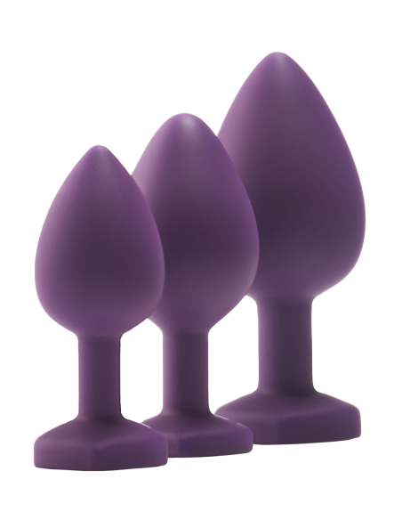 KIT DE ENTRENAMIENTO ANAL FLIRTS PIEDRA GEMA PÚRPURA