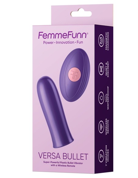 FEMMEFUNN VERSA BULLET CON MANDO MORADO OSCURO