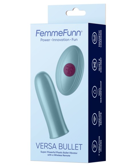 FEMMEFUNN VERSA BULLET CON MANDO AZUL CLARO