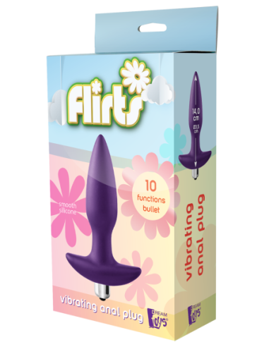FLIRTS PLUG VIBRADOR 10 FUNCIONES MORADO