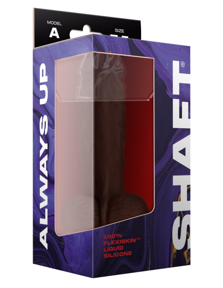 EJE MODELO A 7.5 PULGADAS DE SILICONA LÍQUIDA CON BOLAS CAOBA