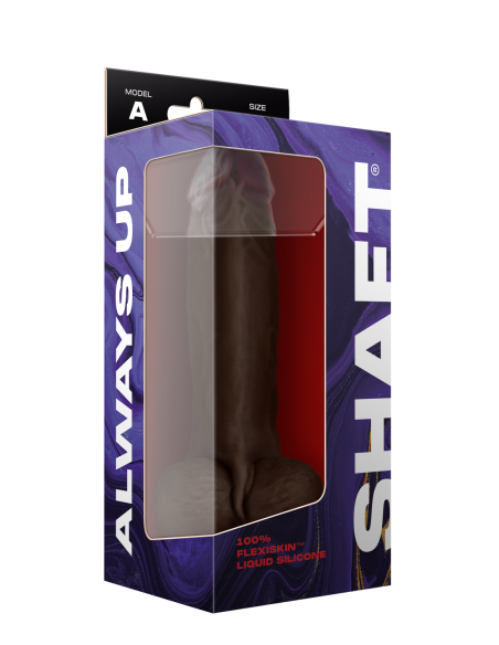 EJE MODELO A 9.5 PULGADAS DE SILICONA LÍQUIDA CON BOLAS CAOBA