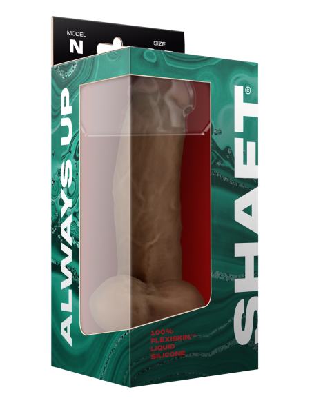 EJE MODELO N 8.5 PULGADAS DONG DE SILICONA LÍQUIDA CON BOLAS DE ROBLE