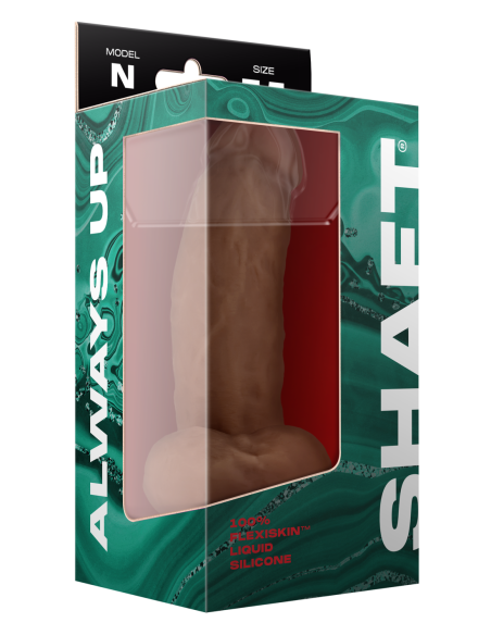 EJE MODELO N 7.5 PULGADAS DONG DE SILICONA LÍQUIDA CON BOLAS DE ROBLE