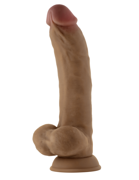 EJE MODELO C 9.5 PULGADAS DONG DE SILICONA LÍQUIDA CON BOLAS DE ROBLE