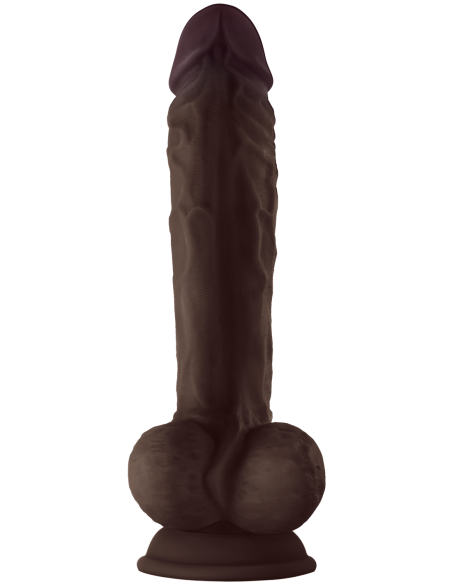 EJE MODELO A 10.5 PULGADAS DE SILICONA LÍQUIDA CON BOLAS CAOBA