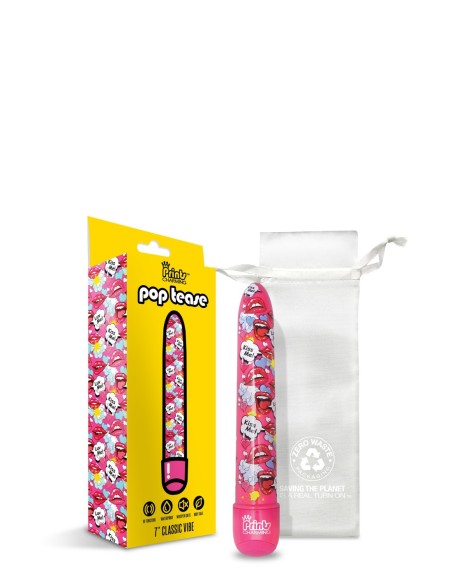 IMPRESIONES ENCANTADOR POP TEASE 7 PULGADAS VIBRADOR CLÁSICO KISS ME PINK
