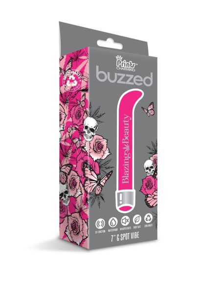 IMPRESIONES ENCANTADOR ZUMBADO VIBRADOR DE PUNTO G DE 7 PULGADAS BELLEZA ARDIENTE