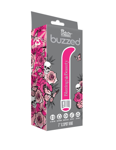 IMPRESIONES ENCANTADOR ZUMBADO VIBRADOR DE PUNTO G DE 7 PULGADAS BELLEZA ARDIENTE