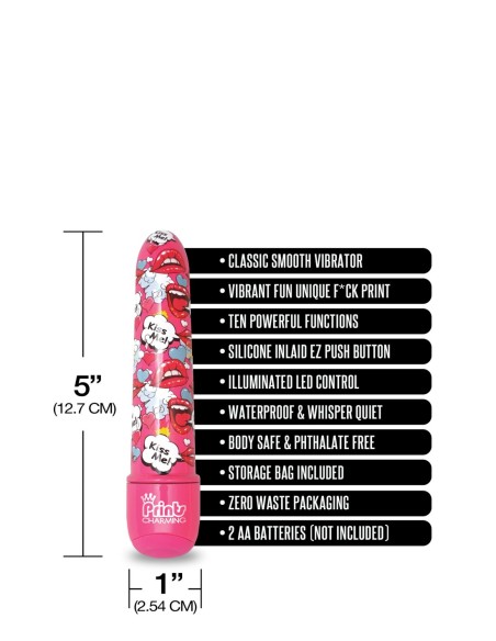 IMPRESIONES ENCANTADOR POP TEASE 5 PULGADAS MINI VIBE KISS ME PINK