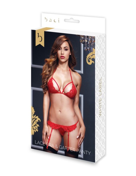 LACY BRA BRAGA CON ENTREPIERNA ABIERTA 2P ROJO