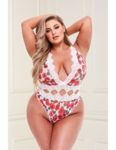 PELUCHE BLANCO DE FLORES Y ENCAJE, XL 2