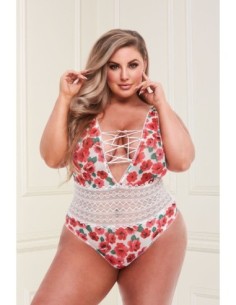 PELUCHE BLANCO DE FLORES Y ENCAJE, XL 2