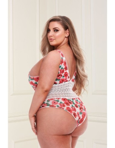 PELUCHE BLANCO DE FLORES Y ENCAJE, XL