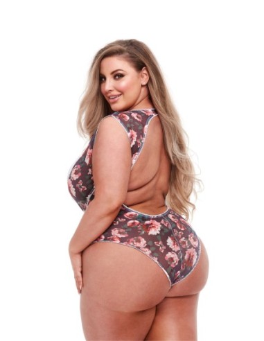 PELUCHE GRIS DE FLORES Y ENCAJE, XL