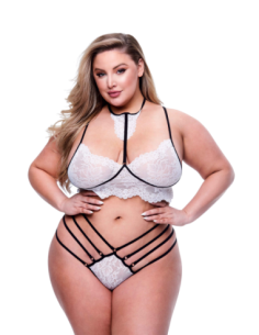 CONJUNTO DE BRAGAS Y SUJETADOR DE ENCAJE CON TIRAS DE 2...