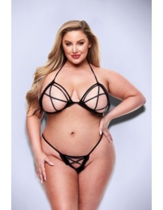 BACI CONJUNTO DE 2 PCS PEEK-A-BOO SUJETADOR Y TANGA SIN... 2